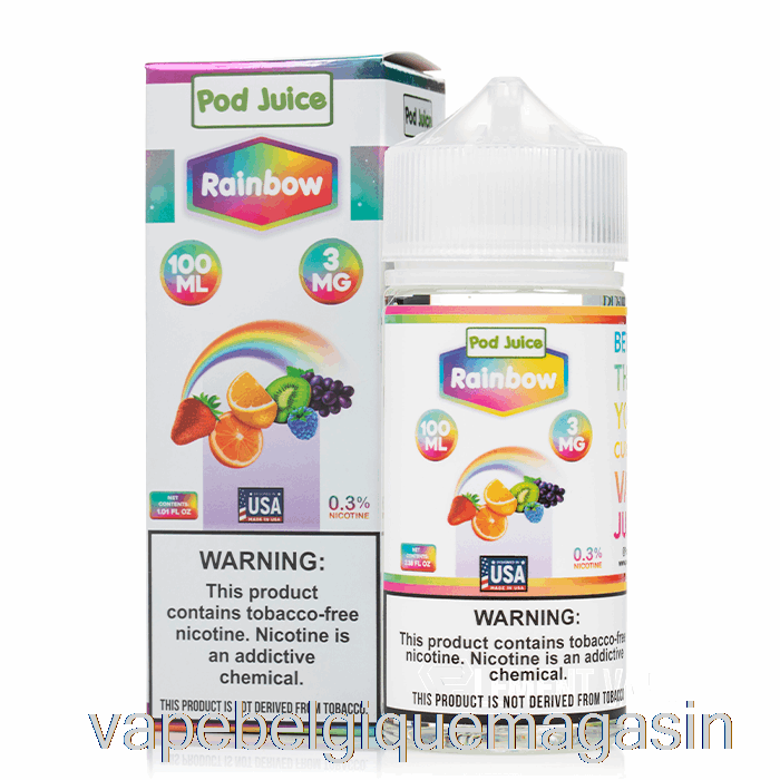 Vape Belgique Arc-en-ciel - Pod Juice - 100ml 12mg